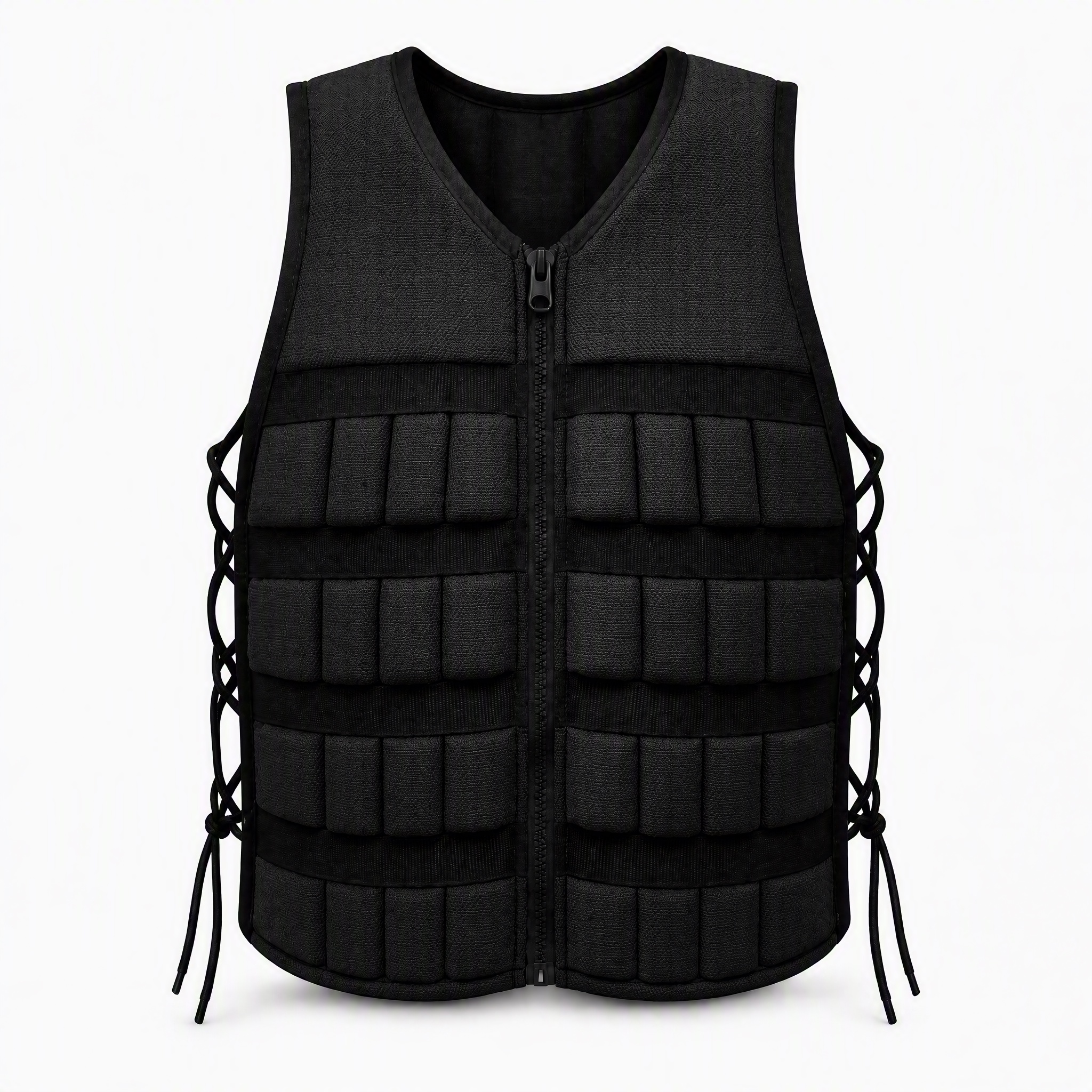 Black Smart Weight Vest with thin adjustable side straps